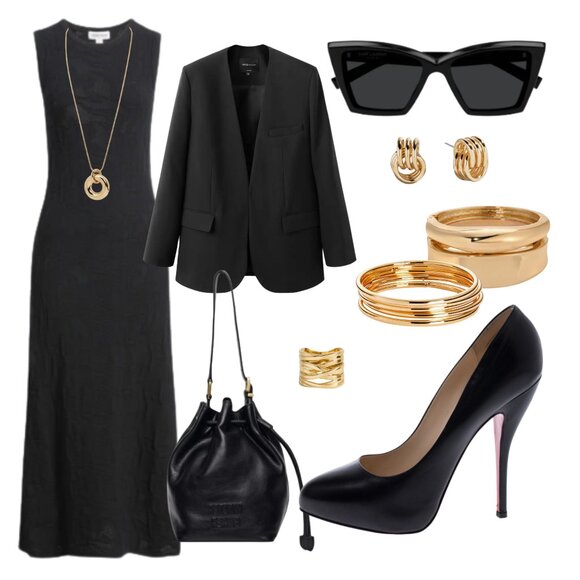 Christian Louboutin Black Leather Platform Round Toe Pump | 5" Heel | Sz 39 - Picture 15 of 16